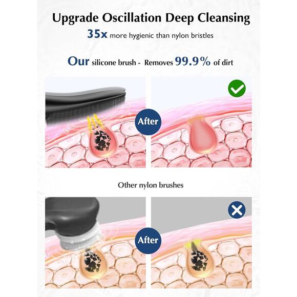 Waterproof Rechargeable Face Wash Brush 4 Cleansing Modes - Picture 4 of 4